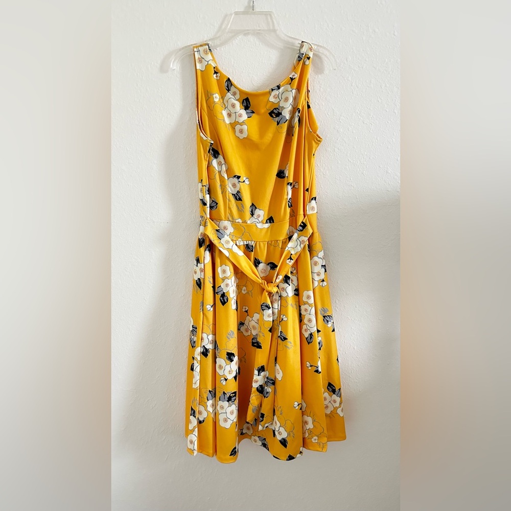 Yellow floral dress